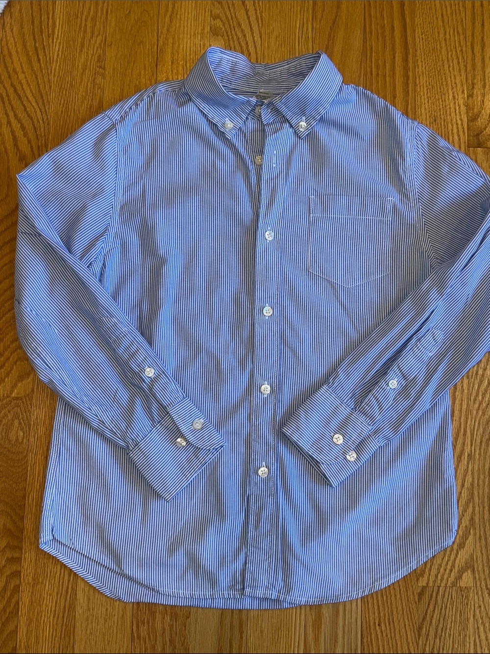 Crewcuts Blue Striped Button-Down Shirt size 8